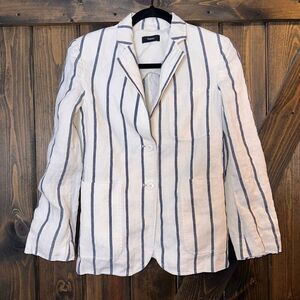 Theory Striped Linen Blazer